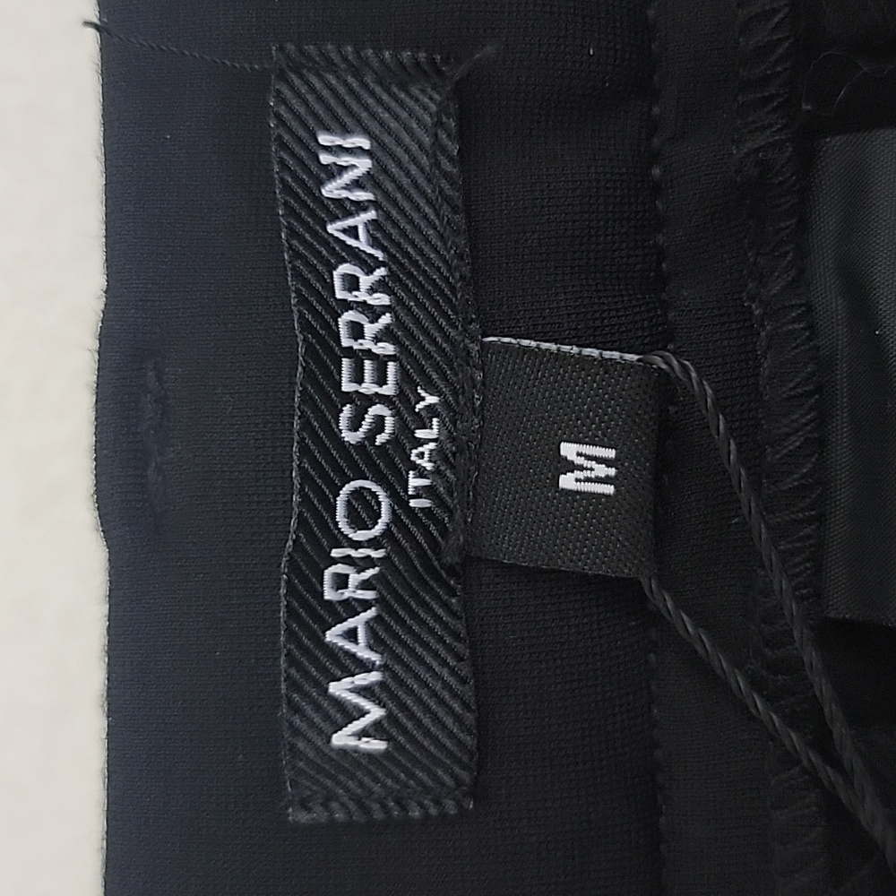 NWT Mario Serrani Black Knit Leggings Slimming High Compact Modern Fit M - Picture 14 of 16